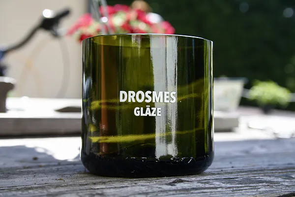 GLASSES MADE FORM CUT GLASS BOTTLES